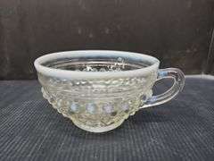 (Q) Anchor Hocking Moonstone Opalescent Hobnail Cups