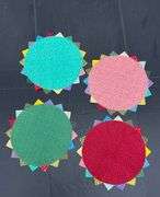 (Q) Hand-Quilted Decorative Flower Placemats