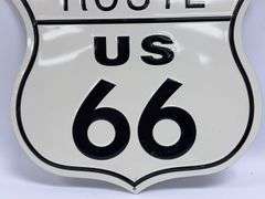 Route 66 Embossed Metal Sign