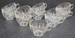 (Q) Vintage Federal Glass Columbia Depression Glass Cups
