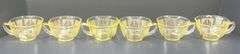 (Q) Yellow Depression Glass - Princess Topaz - Tea Cups