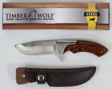 (II)  Timber Wolf German Stainless Steel Hunting Knife With Sheath