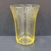 (Q) Yellow Depression Glass - Hazel-Atlas Florentine - Cups & Glasses