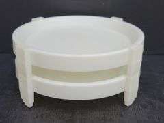 (Q) Vintage Tupperware Round Carry All Container With Stacker Trays/Dividers