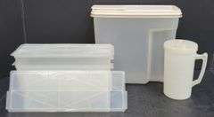 (Q) Rubbermaid Servin Saver, Republic Freezette Measuring Cup Pitcher & Kraft Velveeta Cheese Keeper Storage Containers