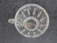 (Q) Vintage Federal Glass Columbia Depression Glass Cups