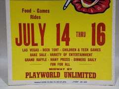 Vintage New Buffalo Circus Card Stock Advertising Poster Sign