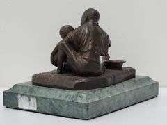 (JJ) "Brotherly Love" By Robert Summers Bronze Statue