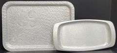 (Q) Hammered Aluminum Serving Trays By West Bend And Swanson's Catering