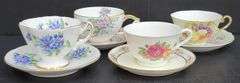 (Q) Vintage Bone China/Porcelain Teacups And Saucers Including Rossetti, Gayety And Lefton