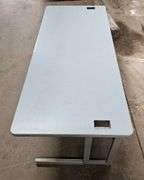 (2) Steel Framed Office Desk's.