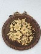 (Q) Pair Of Aristocraft Composite Wood Floral Wall Plaques.