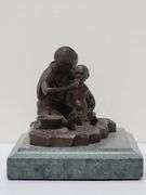(JJ) "Brotherly Love" By Robert Summers Bronze Statue