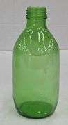 (Q) 6 Green Glass Bottles