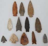 (II) (12) Native American Arrow And Spear Heads