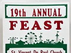Vintage Feast Carnival /  Circus Card Stock Advertising Poster Sign