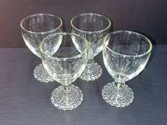 (Q) Libbey Chivalry Clear Water Goblets