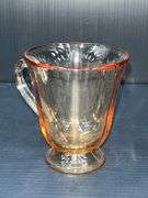 (Q) Pink Depression Glass - Pitcher, Mint Dish And Coffee Cup