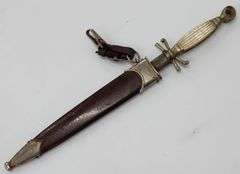 (AM) Skull And Crossbones Dagger And German Sheath