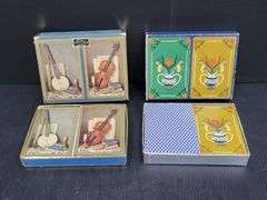 (Q) Vintage Playing Cards From Brands Including Hoyle, Royal JXM, Blackstone, Etc