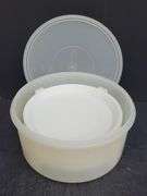 (Q) Vintage Tupperware Round Carry All Container With Stacker Trays/Dividers