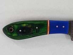 (II) Damascus Steel Hunting Knife With Sheath