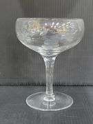 (Q) 3 Vintage Etched Princess House Champagne Glasses, Fry Ovenglass Ramekin