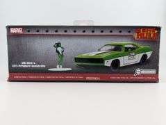 2022 Jada Toys Marvel The Savage She-Hulk & 1973 Plymouth Barracuda Diecast Figure & Car NIB