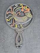 (Q) Pennsylvania Dutch Cookie Cutters, Chopsticks, Cast Iron Trivet Featuring Rooster, Etc