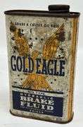 Vintage Gold Eagle Brake Fluid 16oz Metal Can