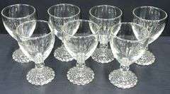 (Q) Libbey Chivalry Clear Water Goblets