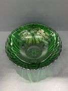 (Q) Anchor Hocking Emerald Green Glass Bowls