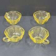 (Q) Yellow Depression Glass -Princess Topaz- Creamers