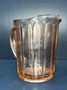 (Q) Pink Depression Glass - Pitcher, Mint Dish And Coffee Cup