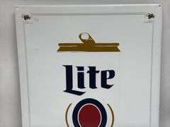 Miller Lite Beer Embossed Tin Sign