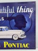 1950 Pontiac Embossed Advertising Sign