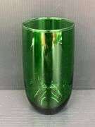 (Q) 9 Anchor Hocking Roly Poly Forest Green Juice/ Iced Tea Glasses