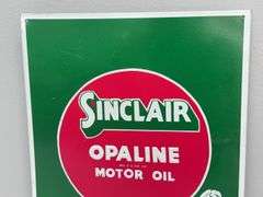 Sinclair Opaline Motor Oil Embossed Tin Sign