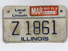 Illinois Motorcycle License Plate