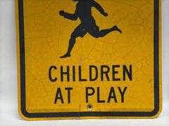 Slow Children At Play Metal Sign