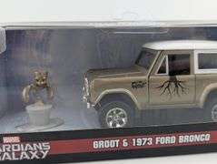 2023 Jada Toys Marvel Guardians Of The Galaxy Groot & 1973 Ford Bronco Diecast Figure & Car NIB