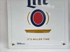 Miller Lite Beer Embossed Tin Sign