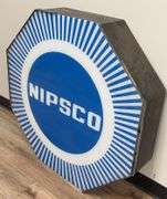 3ft Vintage NIPSCO Lighted Lexan Advertising Sign