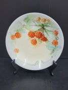 (Q) Vintage Limoges And D&C France Porcelain Plates With Floral And Fruit Designs