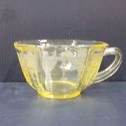 (Q) Yellow Depression Glass - Princess Topaz - Tea Cups