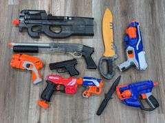Lot Of Nerf & Air Soft Guns