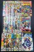 (J) Marvel Comics Captain Marvel, Ms. Marvel, And West Coast Avengers Comic Books.