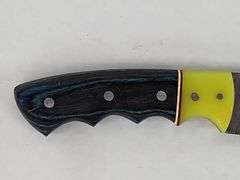 (II) Damascus Steel Clip Point Knife With Sheath