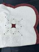 (Q) Quilted & Embroidered Decorative  Sham Pillowcases & Bedspread
