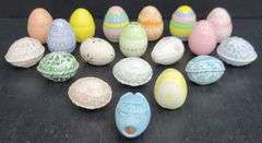 (Q) Decorative Glazed Ceramic Easter Eggs